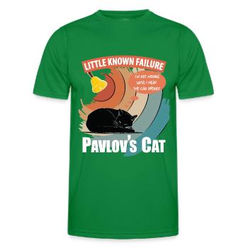 Le chat de Pavlov échec peu connu Psychologie drôle - T-shirt sport Homme - vert - Devant - AI Model Male 178 dark (178cm)