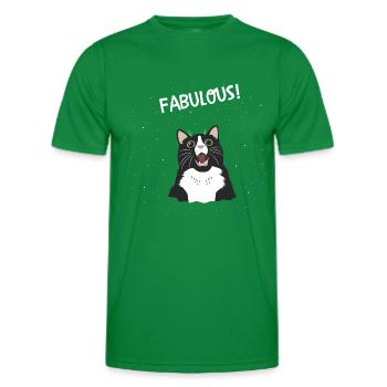 fabuleux chat - T-shirt sport Homme - vert - Devant - AI Model Male 178 dark (178cm)