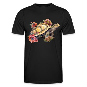 Jolie tortue - T-shirt sport Homme - noir - Devant - AI Model Male 178 dark (178cm)