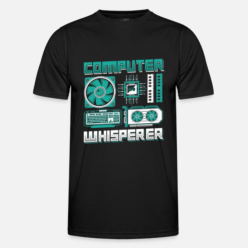 Computerflüsterer IT-Unterstützung - Männer Funktions-T-Shirt - Schwarz