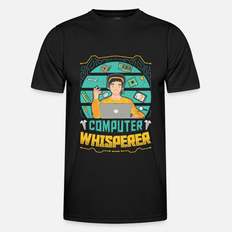 Computerflüsterer IT-Unterstützung - Männer Funktions-T-Shirt - Schwarz