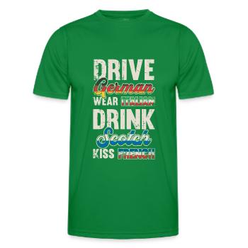 Travel Airport World Tour 2022 - Men's Functional T-Shirt - kelly green - Front - AI Model Male 178 dark (178cm)