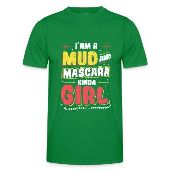Ich bin ein Mädchen aus Schlamm und Mascara - Männer Funktions-T-Shirt - Kelly Green - Vorne - AI Model Male 178 dark (178cm)