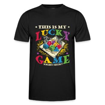 This Is My Lucky Brettspiel - Männer Funktions-T-Shirt - Schwarz - Vorne - AI Model Male 178 dark (178cm)