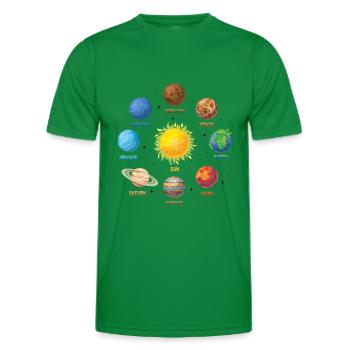 Planète Système Solaire - T-shirt sport Homme - vert - Devant - AI Model Male 178 dark (178cm)