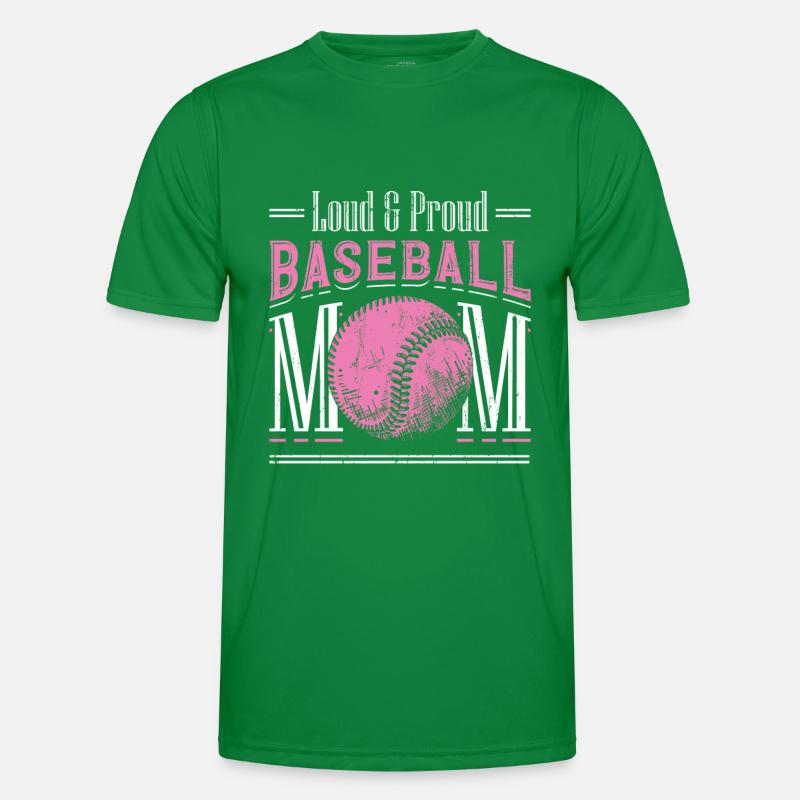Laut und stolzer Baseball-Mutter Männer Funktions-T-Shirt