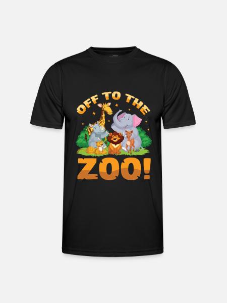 Off to the zoo - Men's Functional T-Shirt - black