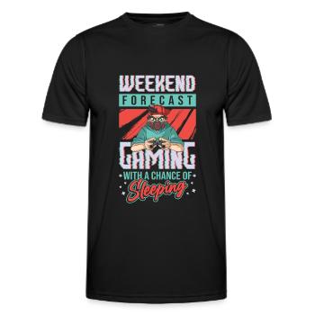 Jeu de prédiction de week-end avec une chance. - T-shirt sport Homme - noir - Devant - AI Model Male 178 dark (178cm)
