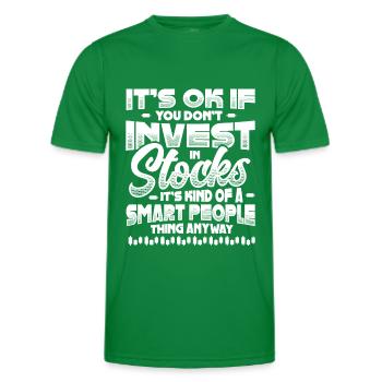 Invest, Stock Market Investor. - Men's Functional T-Shirt - kelly green - Front - AI Model Male 178 dark (178cm)