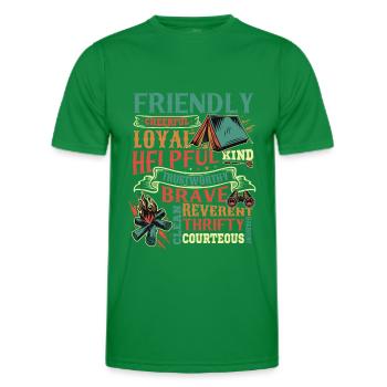 Scout Charaktereigenschaften Scouting - Männer Funktions-T-Shirt - Kelly Green - Vorne - AI Model Male 178 dark (178cm)