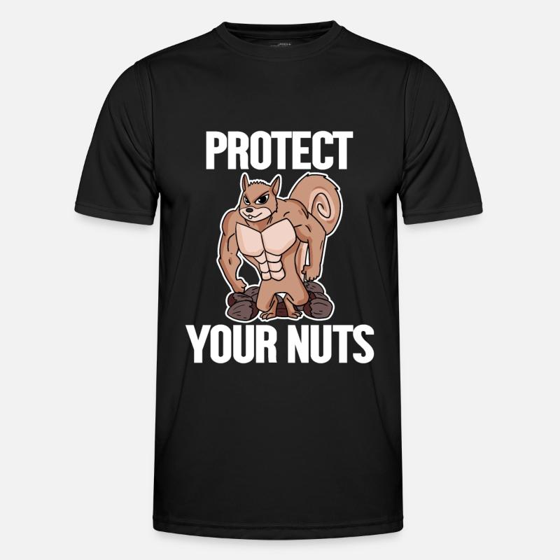 Funny squirrel gift - Men's Functional T-Shirt - black