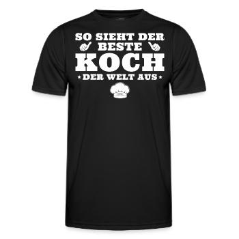 Bester Koch der Welt Hobbykoch - Männer Funktions-T-Shirt - Schwarz - Vorne - AI Model Male 178 dark (178cm)