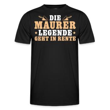 Maurer in Rente Maurermeister Ruhestand - Männer Funktions-T-Shirt - Schwarz - Vorne - AI Model Male 178 dark (178cm)
