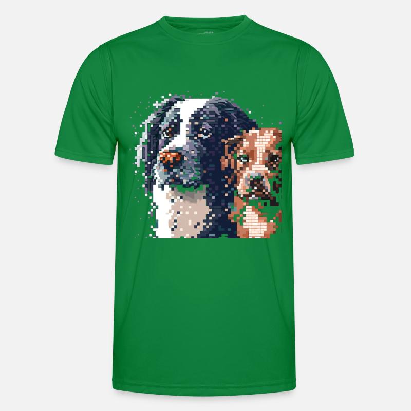 Les chiens dans le pixel art T-shirt sport Homme
