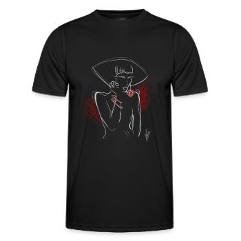 Lady red - Männer Funktions-T-Shirt - Schwarz - Vorne - AI Model Male 178 dark (178cm)