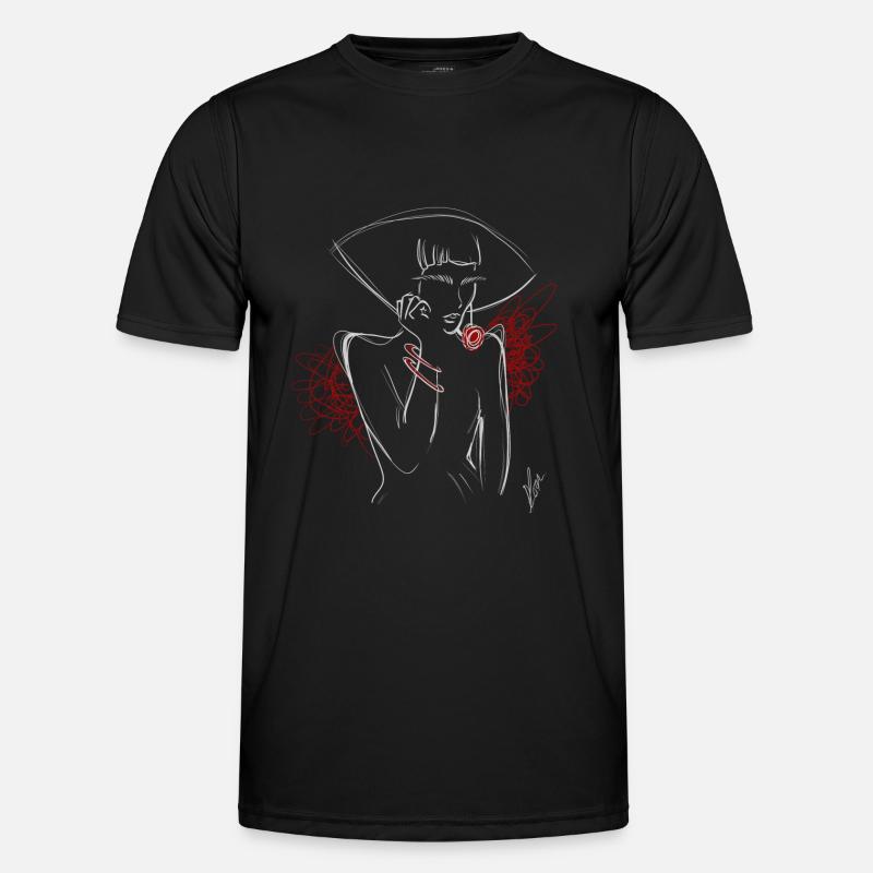Lady red - Männer Funktions-T-Shirt - Schwarz