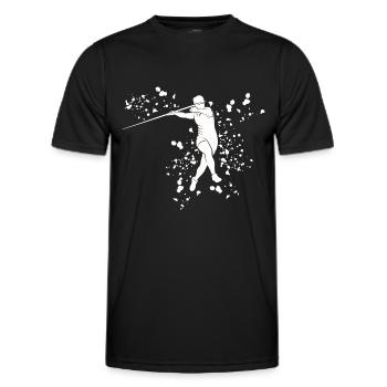 Lancer de javelot Colorsplash Lancer de javelot - T-shirt sport Homme - noir - Devant - AI Model Male 178 dark (178cm)