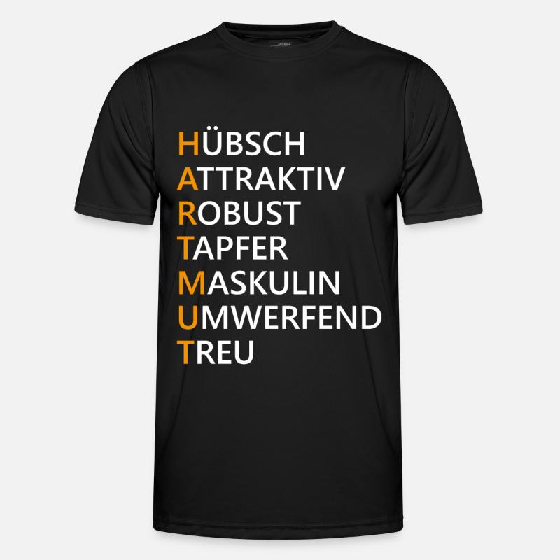 Hartmut Name Geschenk - Männer Funktions-T-Shirt - Schwarz