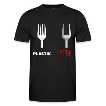 Fourchette Plastic Metal Musique - T-shirt sport Homme - noir - Devant - AI Model Male 178 dark (178cm)
