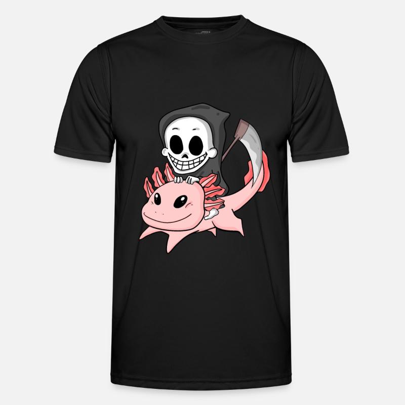 Grim Reaper et Axolotl T-shirt sport Homme
