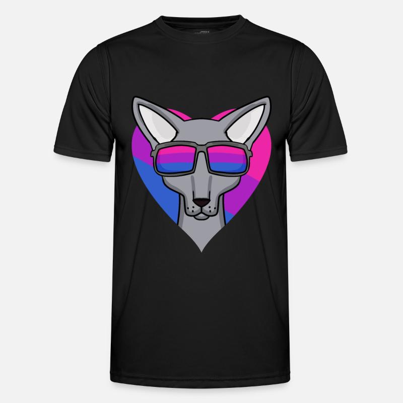 Bisexual Sphynx Cat Gift - Men's Functional T-Shirt - black