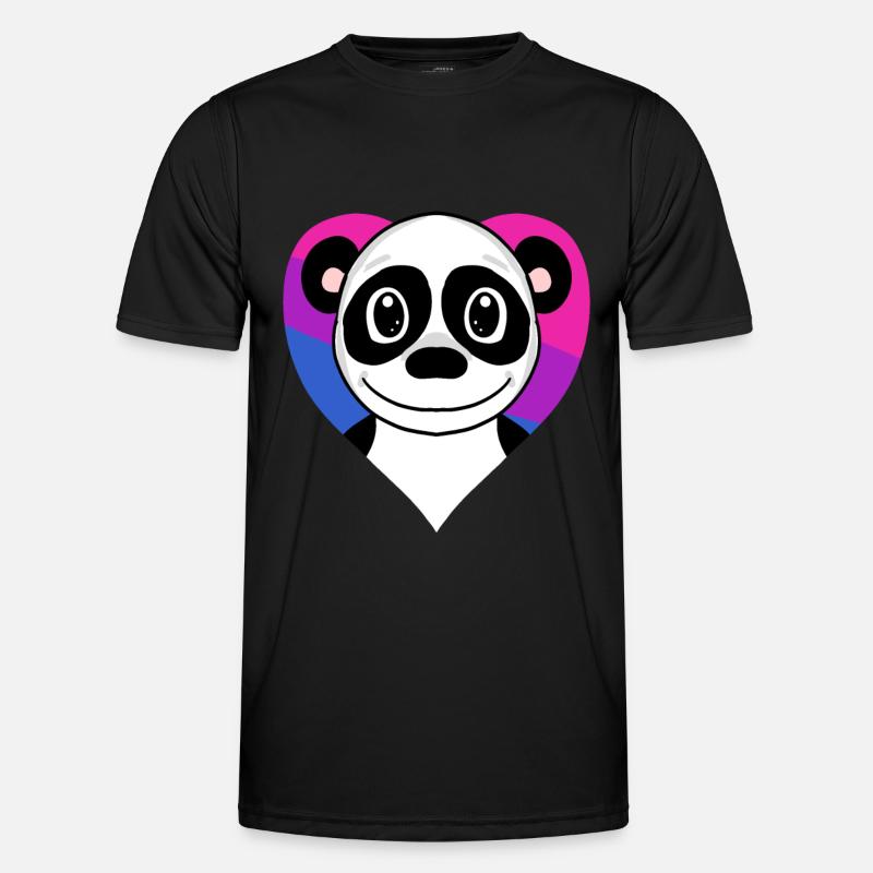 Bisexuell Panda Geschenk Männer Funktions-T-Shirt