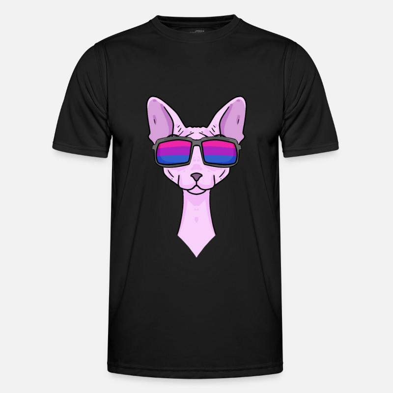 Bisexual Sphynx Cat Gift - Men's Functional T-Shirt - black