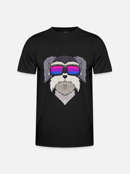Bisexual Schnauzer Dog Gift - Men's Functional T-Shirt - black