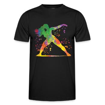 Shot Putter Colorsplash Shot Put - Men's Functional T-Shirt - black - Front - AI Model Male 178 dark (178cm)