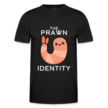 The Prawn Identity - Men's Functional T-Shirt - black - Front - AI Model Male 178 dark (178cm)