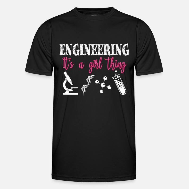 Engineering ist ein Mädchen-Ding - Männer Funktions-T-Shirt - Schwarz