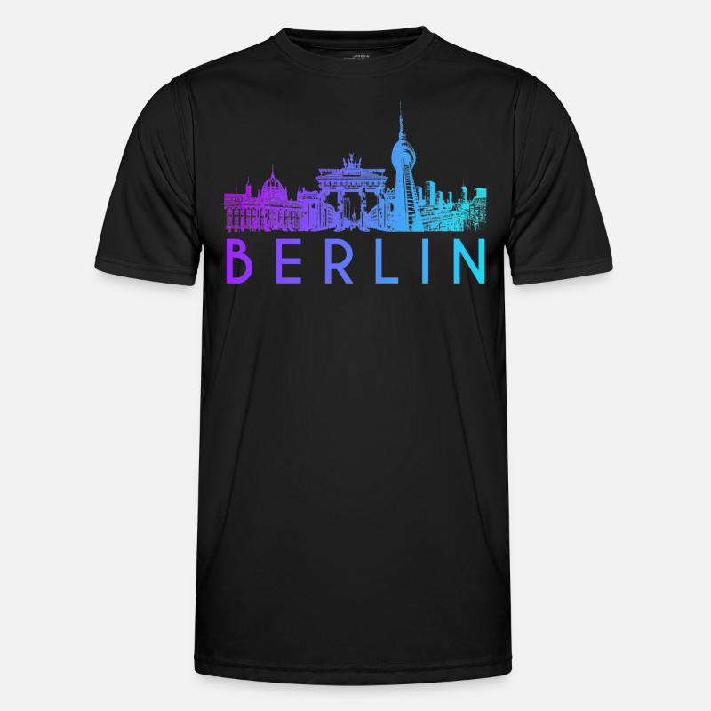 Berlin Skyline Männer Funktions-T-Shirt