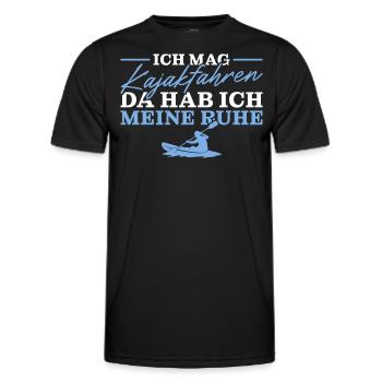 Kajakfahren Da hab ich meine Ruhe - Männer Funktions-T-Shirt - Schwarz - Vorne - AI Model Male 178 dark (178cm)