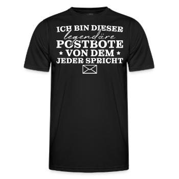 Post Zusteller Legendärer Postbote - Männer Funktions-T-Shirt - Schwarz - Vorne - AI Model Male 178 dark (178cm)