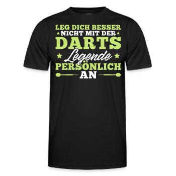 Dartsport Lustiger Spruch Dart Spieler - Männer Funktions-T-Shirt - Schwarz - Vorne - AI Model Male 178 dark (178cm)