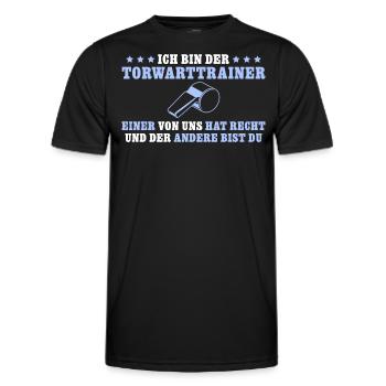Torwarttrainer hat Recht Fußballtrainer - Männer Funktions-T-Shirt - Schwarz - Vorne - AI Model Male 178 dark (178cm)