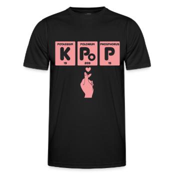 K-Pop-Fan Geschenk Koreanische Popmusik - Männer Funktions-T-Shirt - Schwarz - Vorne - AI Model Male 178 dark (178cm)