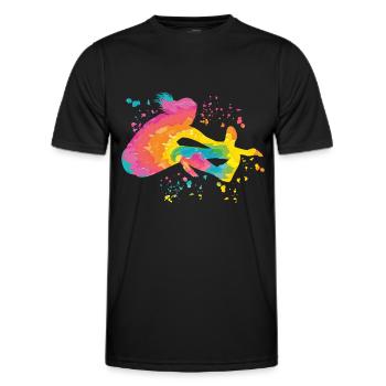 Weitspringer Weitspringen Kinder Weitsprung - Männer Funktions-T-Shirt - Schwarz - Vorne - AI Model Male 178 dark (178cm)
