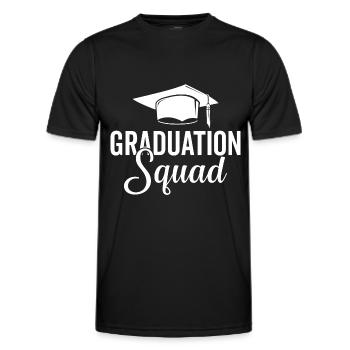Graduation Squad College Friends School Grad 2022 - Men's Functional T-Shirt - black - Front - AI Model Male 178 dark (178cm)