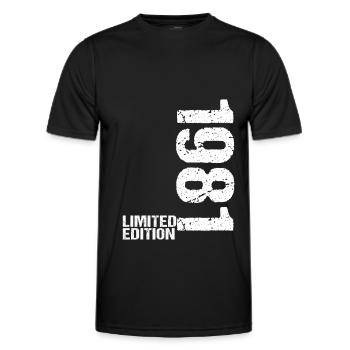 41. Geburtstag 1981 - Geschenk Spruch Geschenkidee - Männer Funktions-T-Shirt - Schwarz - Vorne - AI Model Male 178 dark (178cm)