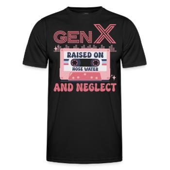 Generation X Humor - Männer Funktions-T-Shirt - Schwarz - Vorne - AI Model Male 178 dark (178cm)