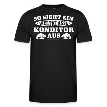Zuckerbäcker Weltklasse Konditor Geschenk - Männer Funktions-T-Shirt - Schwarz - Vorne - AI Model Male 178 dark (178cm)