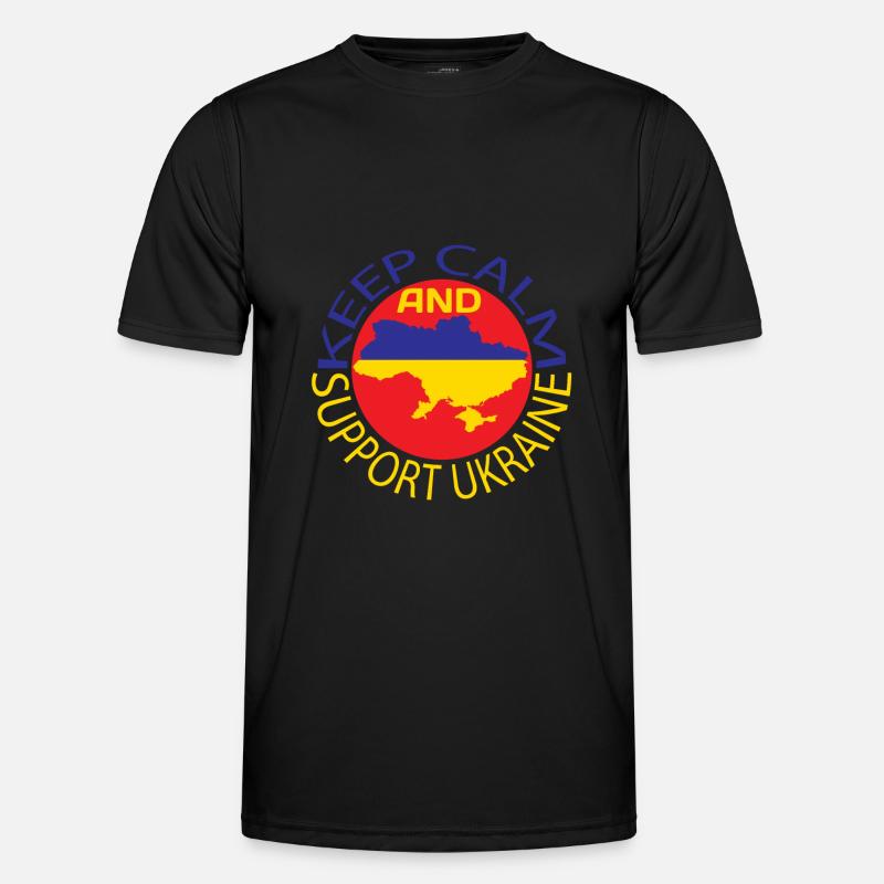 Keep Calm Support Ukraine - Men's Functional T-Shirt - black