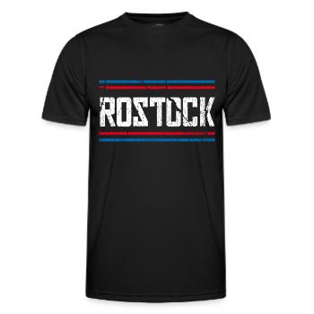 Rostock - Männer Funktions-T-Shirt - Schwarz - Vorne - AI Model Male 178 dark (178cm)