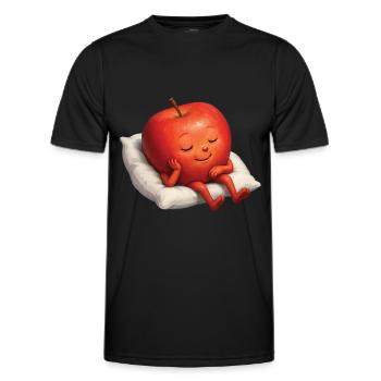 Apfel - Männer Funktions-T-Shirt - Schwarz - Vorne - AI Model Male 178 dark (178cm)