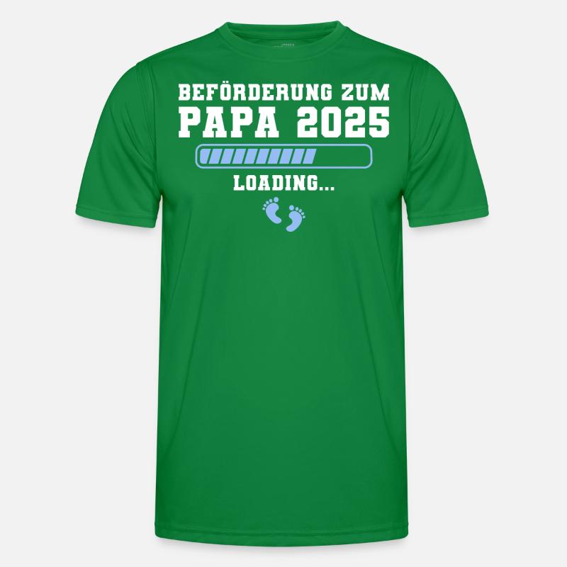 Werdender Papa 2025 loading Vater Männer Funktions-T-Shirt