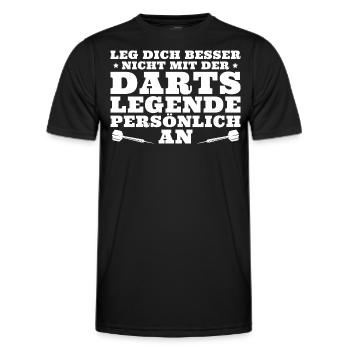 Dart Humor Dartspieler Geschenk - Männer Funktions-T-Shirt - Schwarz - Vorne - AI Model Male 178 dark (178cm)
