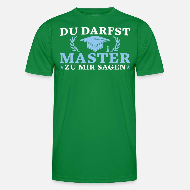 Mastertitel Studium Abschluss Männer Funktions-T-Shirt
