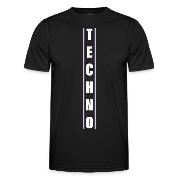 TECHNO - Men's Functional T-Shirt - black - Front - AI Model Male 178 dark (178cm)