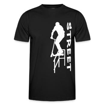 Street 4 - Men's Functional T-Shirt - black - Front - AI Model Male 178 dark (178cm)